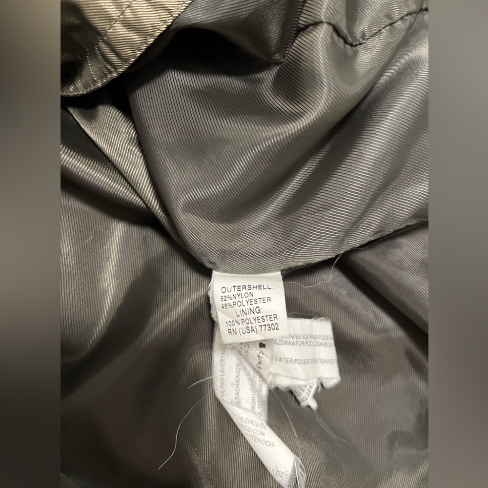 Zara Basic Double Breasted Metallic Olive Green C… - image 8